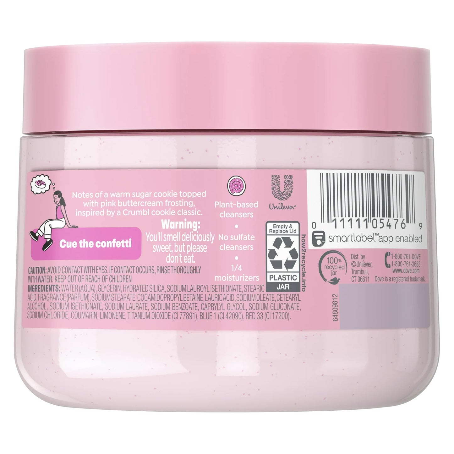 Dove x Crumbl Confetti Cake Exfoliating Body Scrub