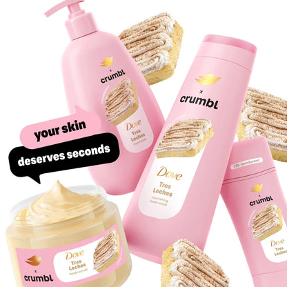 Dove x Crumbl Tres Leches Edición Limitada Gel de Baño, 20 fl oz