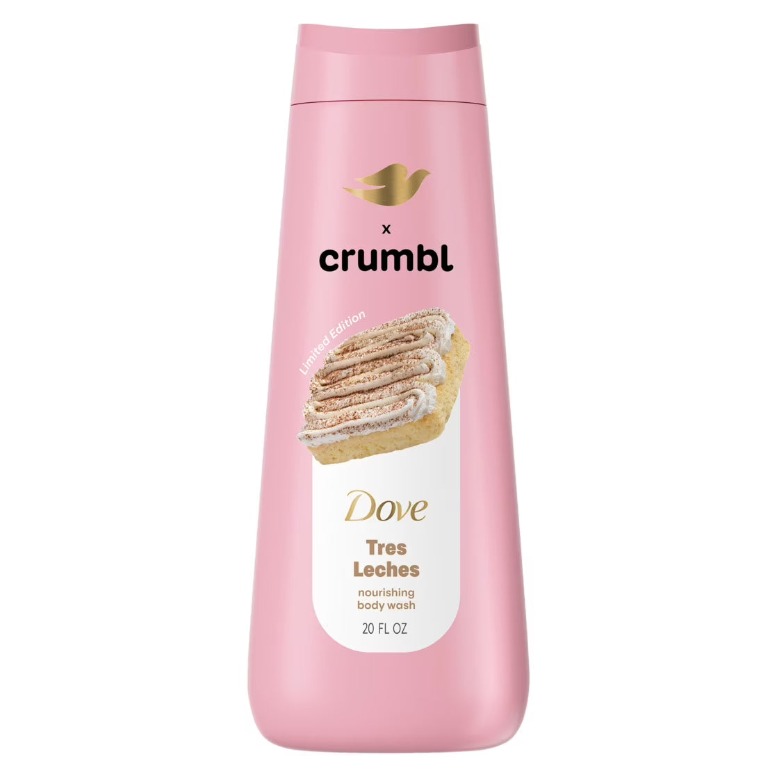 Dove x Crumbl Tres Leches Edición Limitada Gel de Baño, 20 fl oz