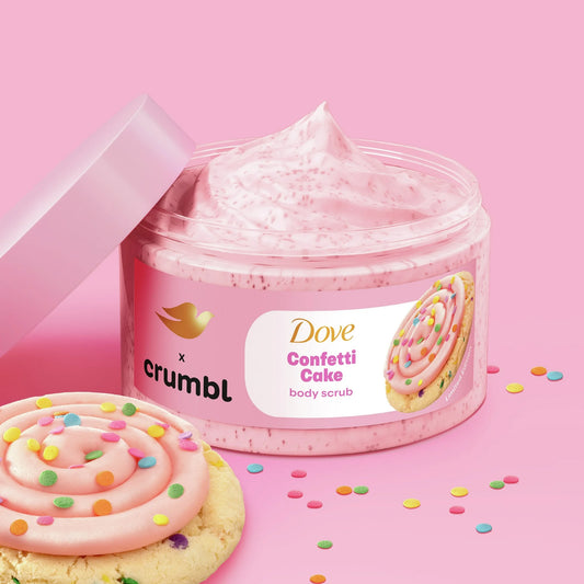 Dove x Crumbl Confetti Cake Exfoliating Body Scrub